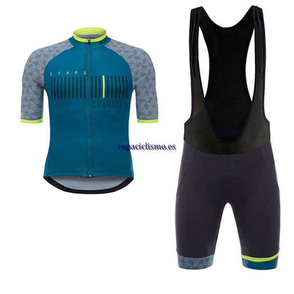 2017 Maillot Granada Vuelta Espana Tirantes Mangas Cortas Azul